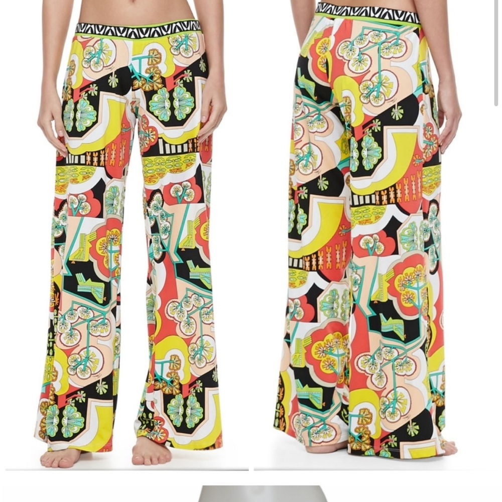 TRINA TURK modern garden wide leg low rise pant M